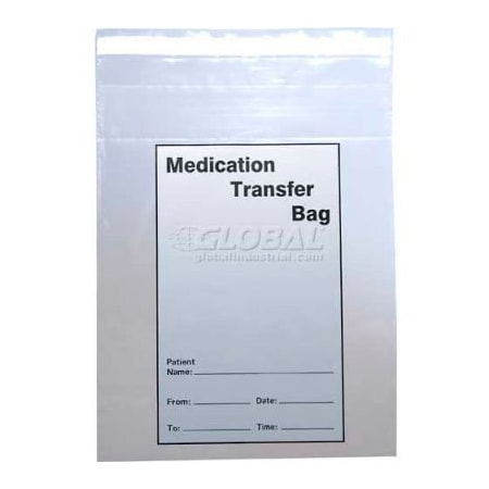 Lk Packaging Tamper Evident Medication Transfer Bags, 8inW x 10inL, 2 Mil, Clear, 1000/Pack TE20F0810M